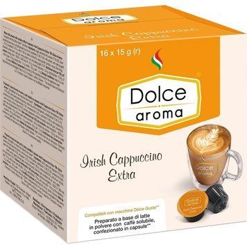 Dolce Aroma Irish Cappuccino Extra кава в капсулах із молоком 16 шт. для кавоварки Dolce Gusto 160007 фото