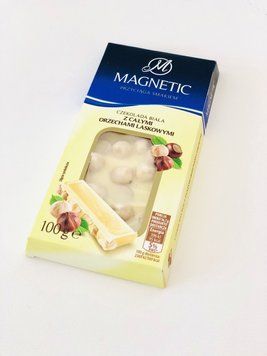 Белый шоколад с цельными лесными орехами Magnetic 100 грамм 303020 фото