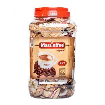 MacCoffee Оригінал 3 в 1 напій кавовий 50 пакетиків у пластиковій банці 282011 фото