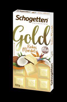Белый шоколад Schogetten Gold Эксклюзив с кокосовой стружкой и миндально-кокосовым кремом 100 г 301036 фото