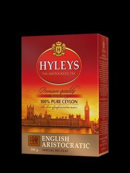 Чорний цейлонський чай без добавок Hyleys Англійський Аристократ 250 грамів 149008 фото