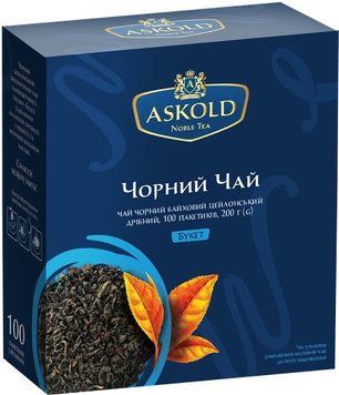 Чай чорний байховий цейлонський Аскольд Букет 100 пакетиків 117009 фото