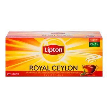 Чёрный чай Lipton Royal Ceylon 25 пакетиков 114016 фото