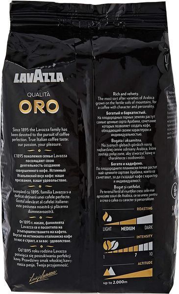 Кофе в зёрнах Lavazza Qualita Oro Mountain Grown 100% арабика 1000 грамм 202458 фото