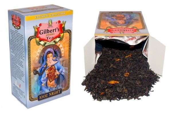 Смесь черного с зеленым чая Gilberts 1001 ночь с кусочками земляники, ананаса и лепестками цветов 100 грамм 127001 фото