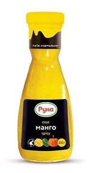 Соус "Манго спайси" Руна 235 грамм стеклянная бутылка 602046 фото
