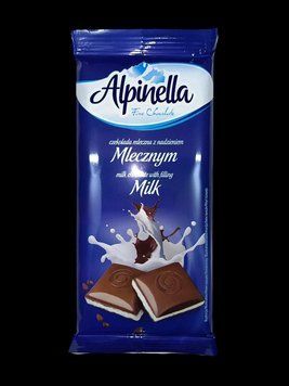 Шоколад молочный с молочной начинкой Alpinella 90 грамм 302006 фото