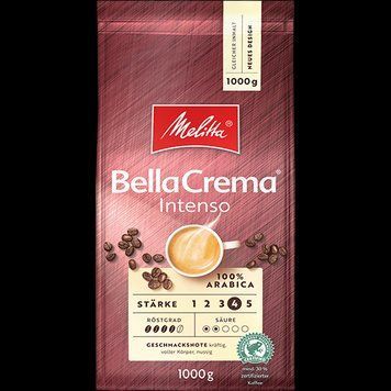 Кава в зернах Melitta Bella Crema Intenso 100% арабіка середньо-темного обсмажування 1 кілограм 213011 фото