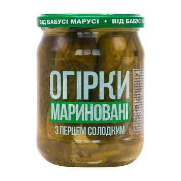 Огурцы маринованные с перцем сладким 460г 608010 фото