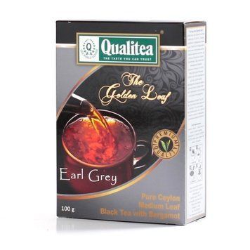 Чорний чай середньолистовий Qualitea Earl Grey з бергамотом 100 грамів 143006 фото
