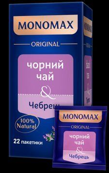 Черный чай Мономах Оригинал с чебрецом 22 пакетика 115059 фото