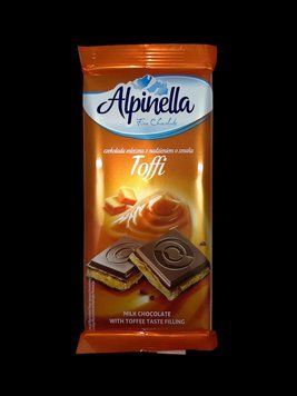 Молочный шоколад с карамелью Toffi Alpinella 90 грамм 302007 фото