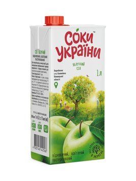 Сік Яблучний Соки України 1 літр 401017 фото