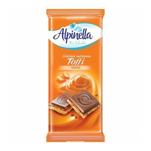 Молочный шоколад с карамелью Toffi Alpinella 90 грамм 302007 фото