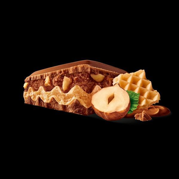 Молочная шоколадка Milka Nussini с начинкой из лесных орехов и вафель 270 грамм 306004 фото