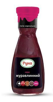 Соус "Клюквенный" Руна 240 грамм стеклянная бутылка 602047 фото
