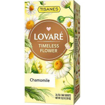 Чай без кофеїну Lovare Tisanes Timeless Flower з ромашкою 24 пакетики 122089 фото