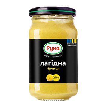 Горчица столовая Руна Лагидна мягкая, 210 г 602065 фото