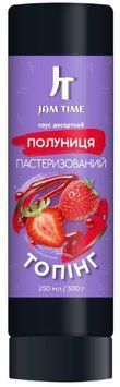 Фруктовий топінг для десертів і коктейлів Jam Time Полуниця 300 г 219504 фото