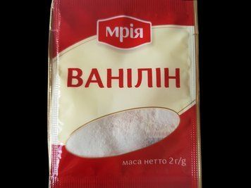 Ванилин для приготовления десертов, тортов и выпечки с экстрактом ванили бурбон Мрія 2 грамма 400325 фото