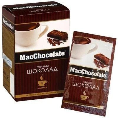 Гарячий шоколад MacCoffee 10 пакетиків розчинний для заварювання в чашці 282016 фото