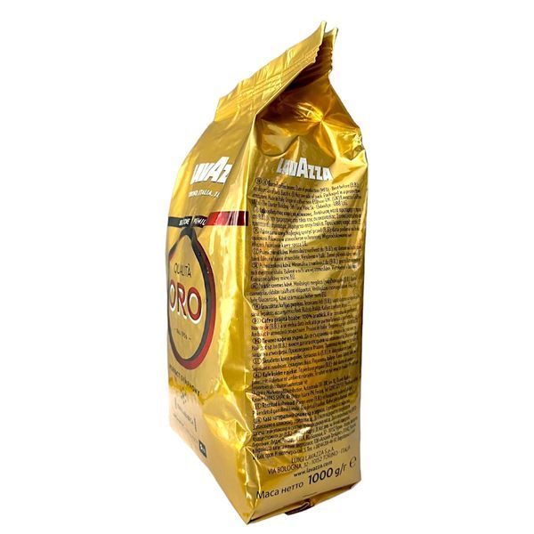 Кава в зернах Lavazza Qualita Oro 100% арабіка 1000 грамів, кава зернова лавацца в пачці 202426 фото
