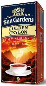 Чорний чай Sun Gardens Golden Ceylon без добавок та ароматизаторів 25 пакетиків у конвертах 106106 фото