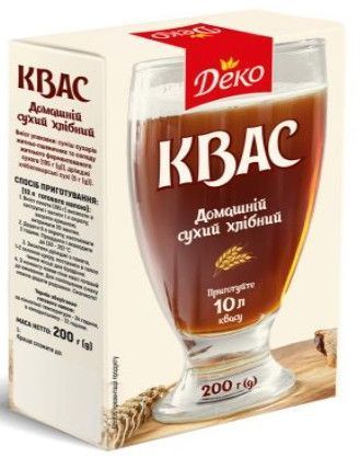 Квас хлебный сухой для приготовления 10 литров напитка Деко 200 грамм 500114 фото