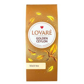 Чорний цейлонський чай без добавок і ароматизаторів Lovare Golden Ceylon 80 грамів 122068 фото