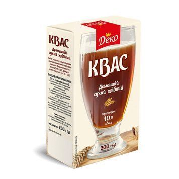 Квас хлебный сухой для приготовления 10 литров напитка Деко 200 грамм 500114 фото