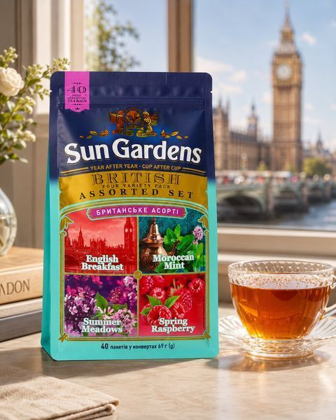 Набір чаю Sun Gardens British Assorted Set 40 пакетиків 106126 фото