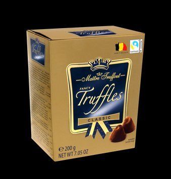 Трюфельні цукерки з чорного шоколаду Maitre Truffout Classic 200 грамів 307045 фото
