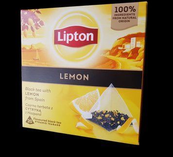 Чорний чай із лимоном Lipton Citrus 20 пірамідок 114023 фото