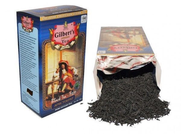Черный цейлонский среднелистовой чай Gilbert's Аристократ 100 грамм 127008 фото