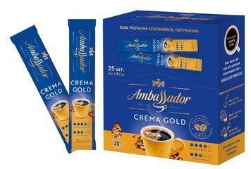 Кава розчинна Ambassador Crema Gold стіки 25&times;1,8 г 209053 фото