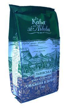 Кава в зернах Кава зі Львова Львівська 240 г 210101 фото