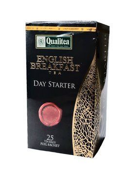 Черный чай без добавок и ароматизаторов Qualitea English Breakfast 25 пакетов в индивидуальных конвертах 143004 фото
