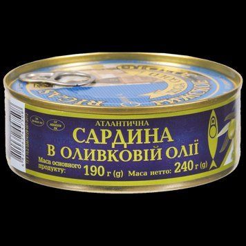 Сардина Рижское золото в масле 240 г рыбные консервы в жестяной банке для салатов и закусок 607071 фото