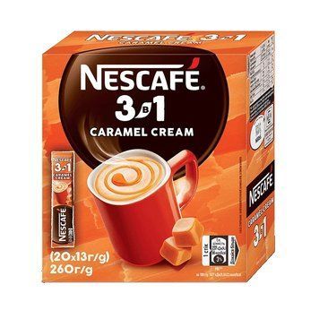 Nescafe 3 в 1 Caramel Cream кофейный напиток с карамелью 20 стиков в картонной упаковке 285040 фото