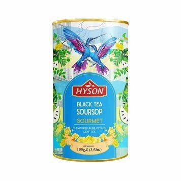 Чай чорний крупнолистовий Hyson Sour Sup з шматочками саусепу 100 г у жерстяній банці 105005 фото