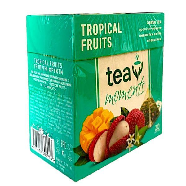 Зелений чай Tea Moments Tropical Fruits у пірамідках 20 шт. 150058 фото