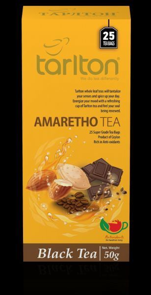 Чай черный пакетированный Тарлтон Amaretho Black Tea со вкусом ликера 25 пак х 2 г 104153 фото
