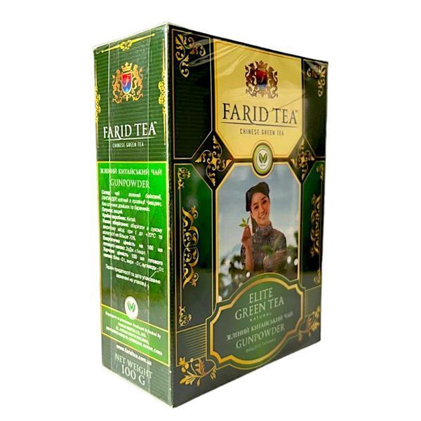 Чай зелений китайський Farid Tea Green Elite Gunpowder 100 грамів 107017 фото