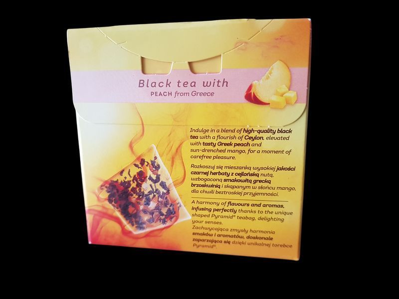 Черный чай в пирамидках Lipton Peach & Mango с персиком и манго 20 пирамидок 114027 фото