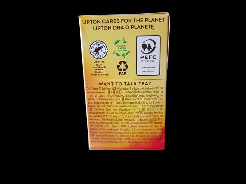 Черный чай в пирамидках Lipton Peach & Mango с персиком и манго 20 пирамидок 114027 фото