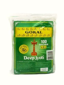 Зелёный чай Gokal Deep Jyoti 100 пакетиков без ярлыка 132017 фото