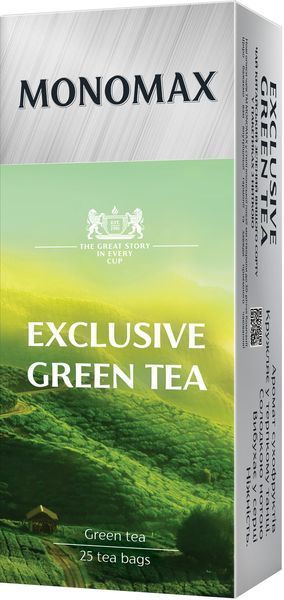 Зеленый чай Мономах Exclusive Green Tea пакетированный 25*1,5 г 115024 фото