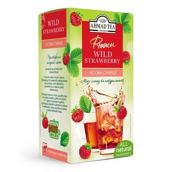 Чай фруктово-ягодный пакетированный Ahmad Tea Fusion Лесная земляника 20 х 2 г 101525 фото