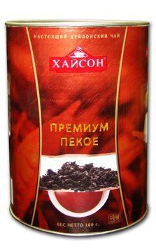 Чай чёрный крупнолистовой Hyson Premium Pekoe 100 г в жестяной банке 105009 фото