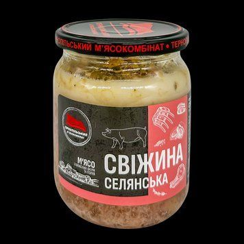 Консерви м'ясні Свіжина селянська 500г 608022 фото